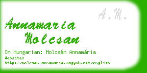 annamaria molcsan business card
